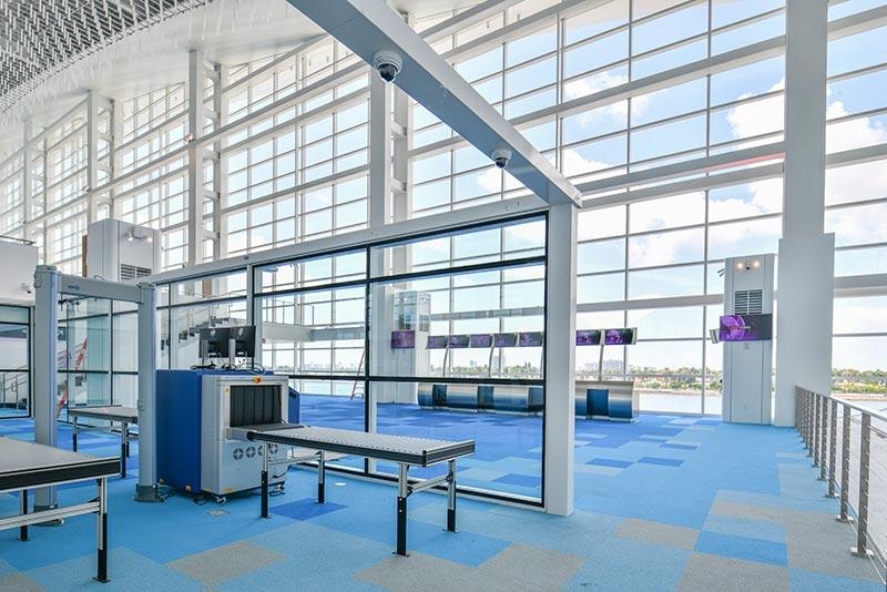 Interior of NCL passenger terminal